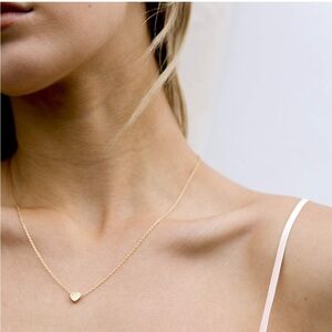 Homemade 14K Gold Plated Heart Necklace | Cute Love Pendant Necklaces for Women